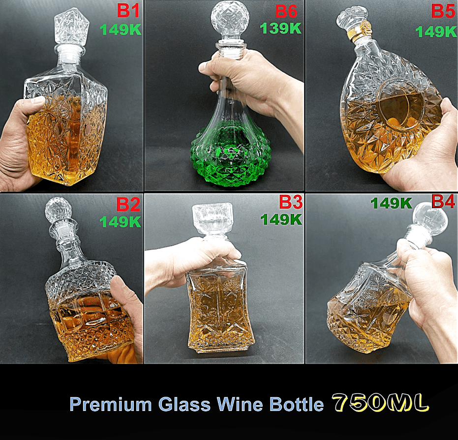 Chai Đựng Rượu Đẹp 750ML Thủy Tinh cao cấp - sanphambanchay