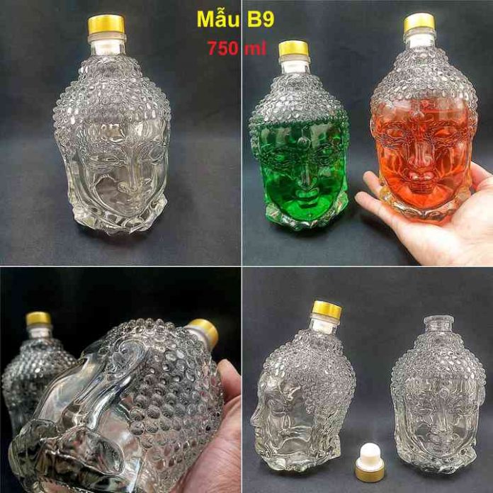 Chai Đựng Rượu Đẹp 750ML thủy tinh cao cấp - sanphambanchay