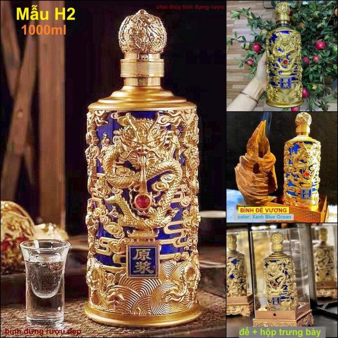 Mẫu Chai Rượu Đẹp 1000ML đế vương